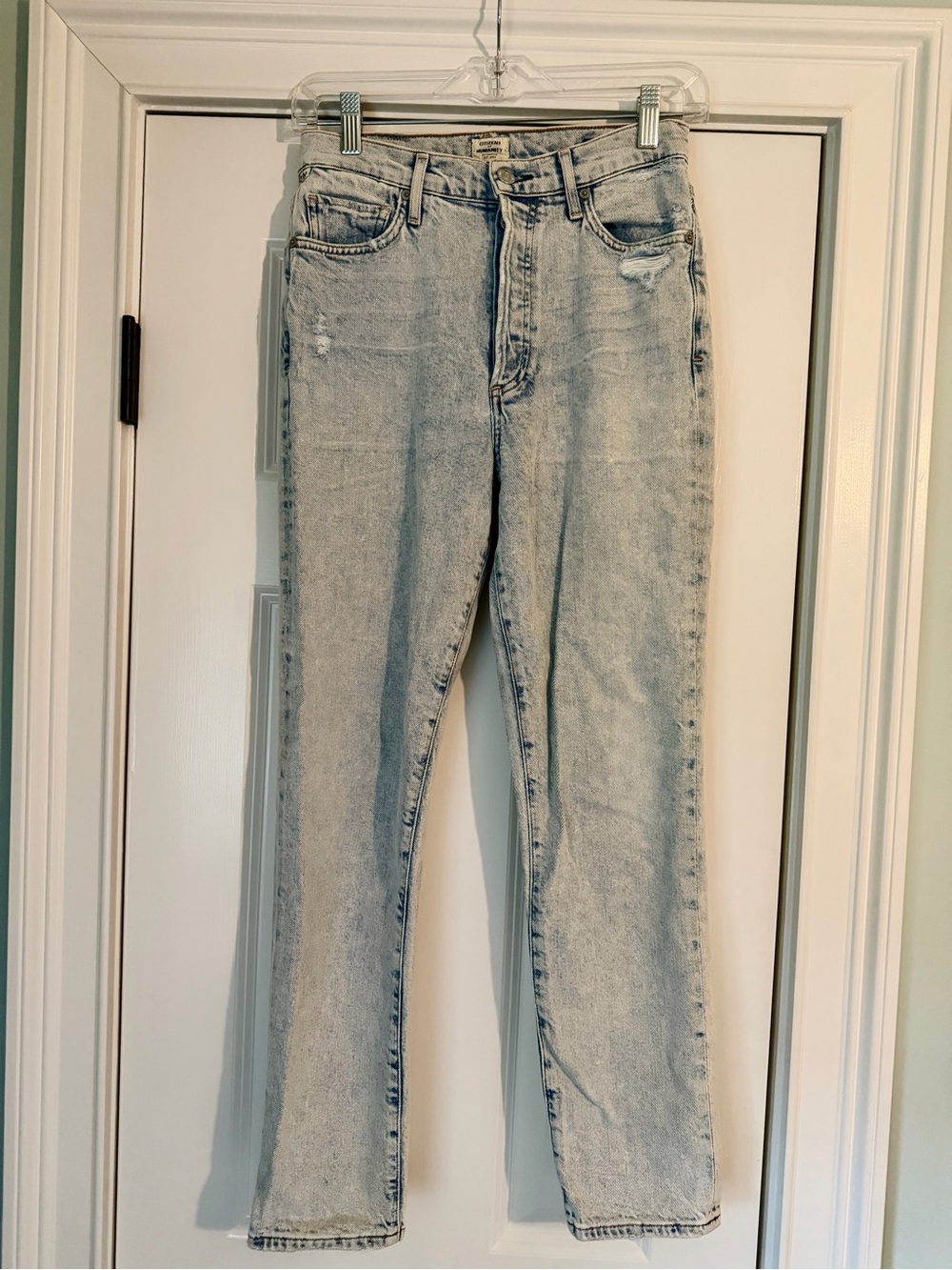 Citizens of Humanity Olivia High Rise Slim Ankle Jeans Light Acid Wash Size 26